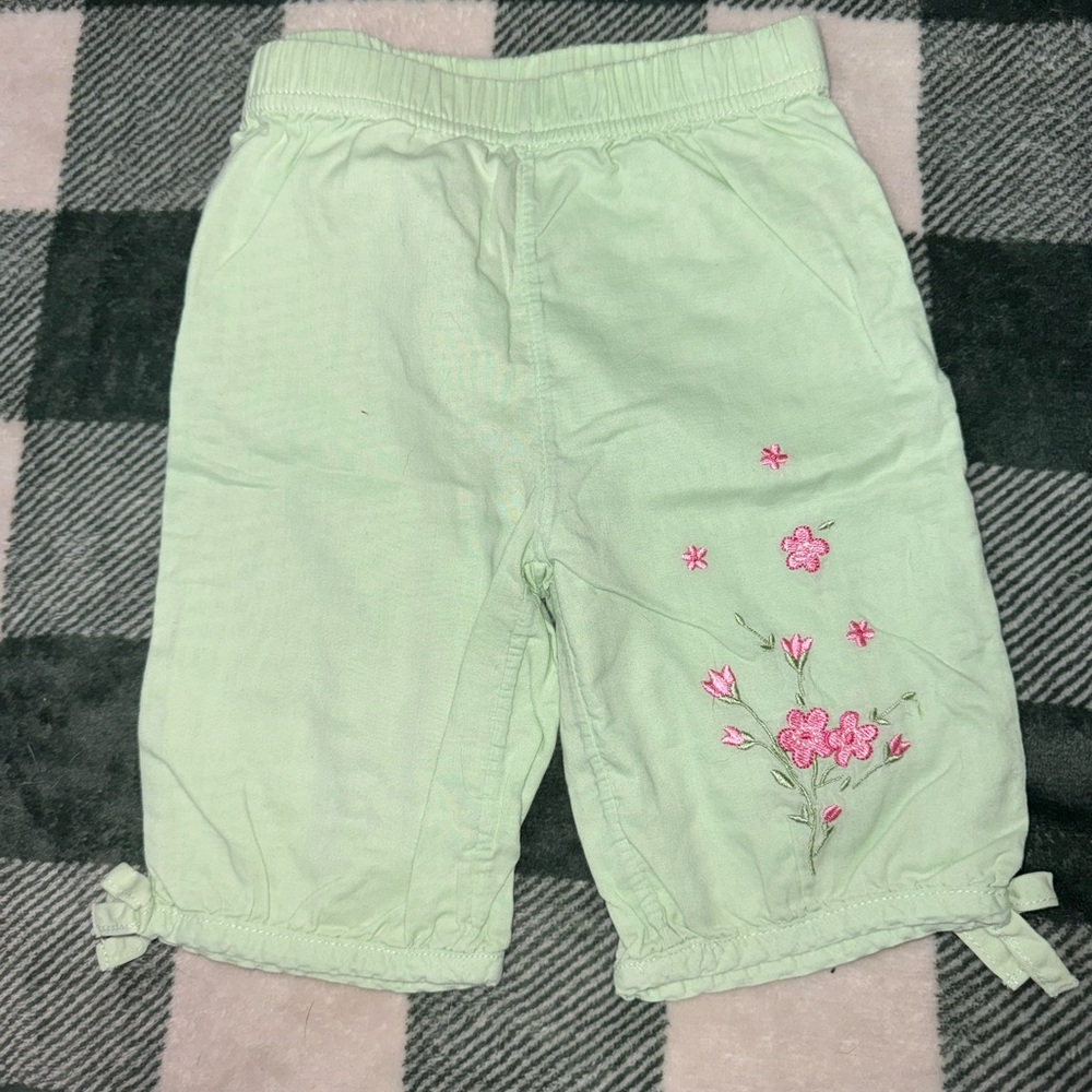 12m green girly bottoms